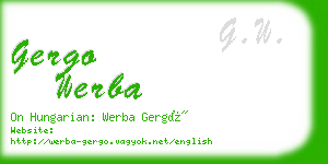 gergo werba business card